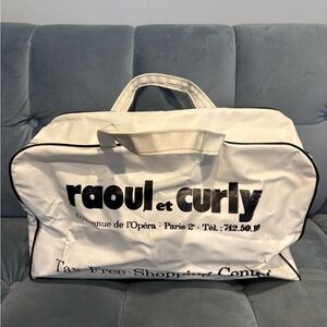 Vintage rare raoul et curly White Logo Travel Bag